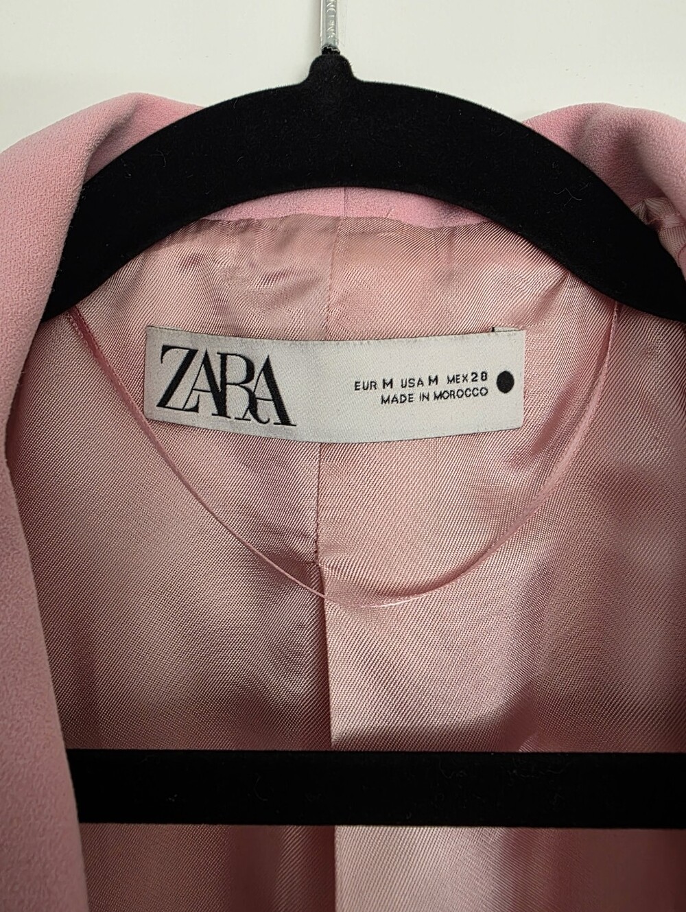 ZARA Light Pink Shawl-Collar Single-Button Blazer - Picture 5 of 6